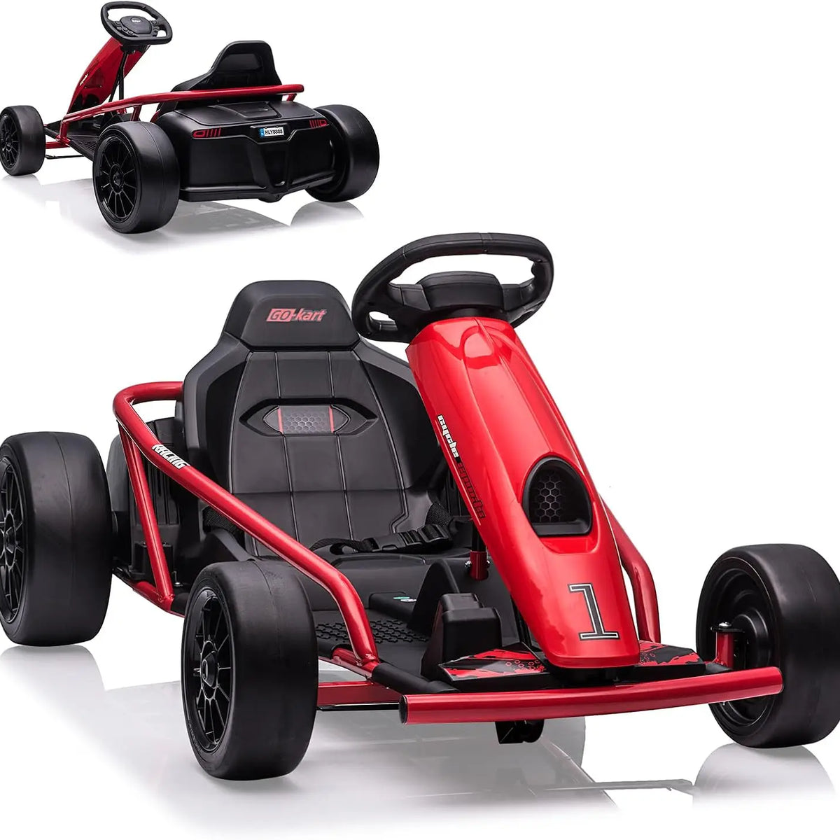24V Electric Ride-On Go Kart for Teens & Kids 8-11 | Dual 300W Motors
