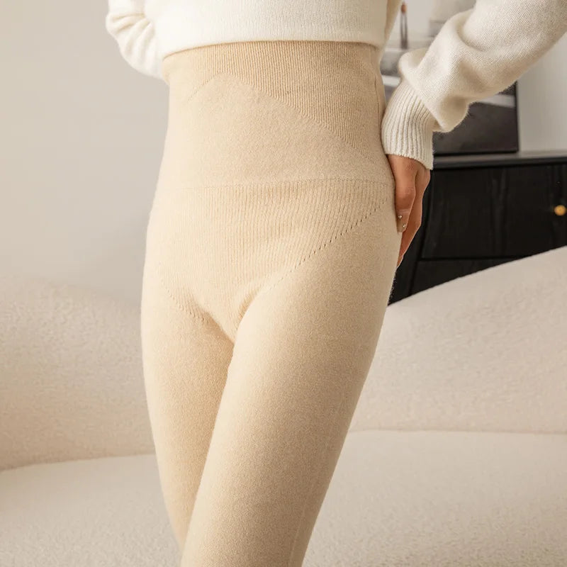 Versatile Cashmere Leggings: Skin Tone, Slim Fit