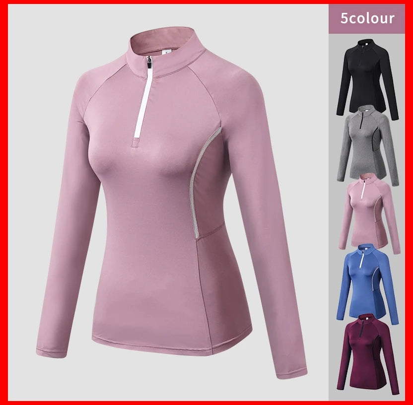 Breathable Long-Sleeve Yoga Shirts for Women