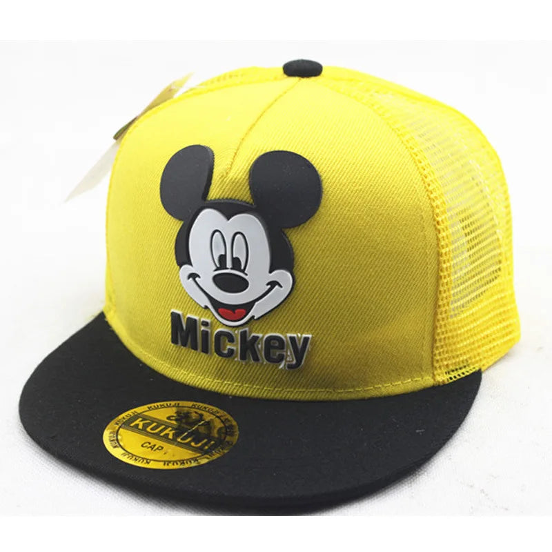 Disney Cute Mickey Mouse Baby Hat For Children Boy Girl Baseball Cap Fashion Kids Snapback Hip Hop Hat Children's Hats Caps 24 Hour Sport