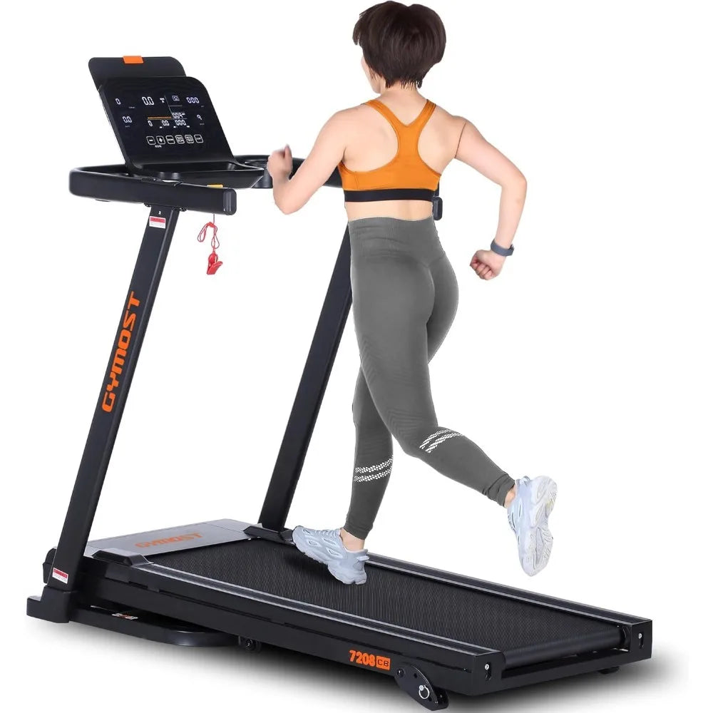 Incline Treadmill with LCD Display and Folding Design