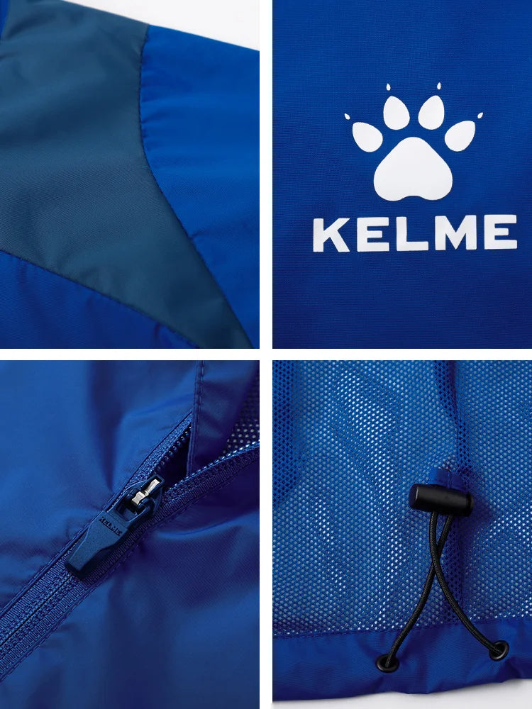 Men's Hooded Sports Windbreaker with Contrast Panels