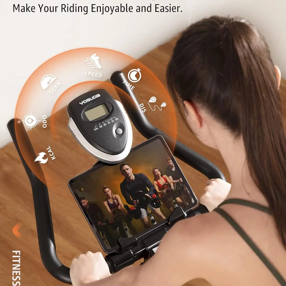 Quiet Magnetic Indoor Cycling Bike with iPad Holder