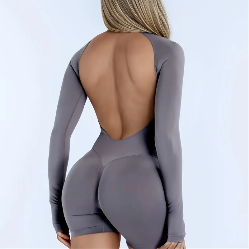 Women’s Slim Fit Long Sleeve Yoga Jumpsuit & Bodycon Romper