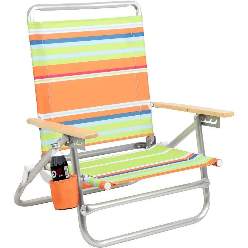 Portable Beach Chair with Towel Pouch