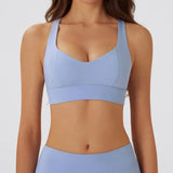 High-Support Push-Up Halter Yoga Bra Top - 24 Hour Sport