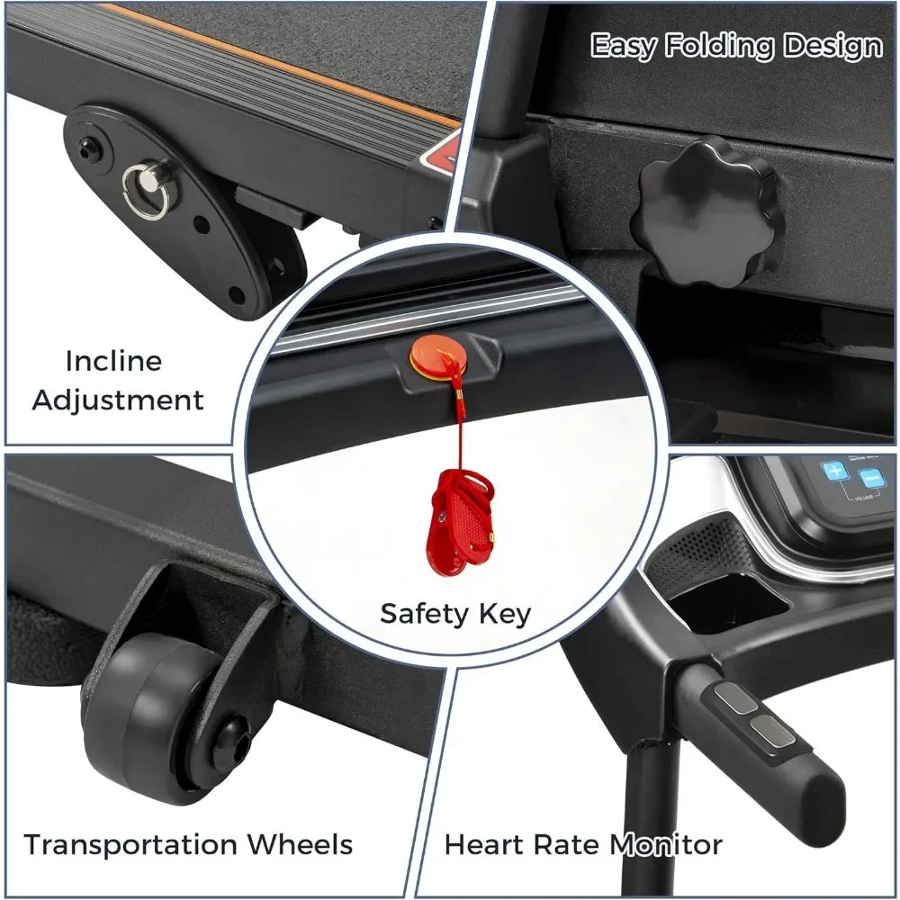 Compact Folding Treadmill with Incline