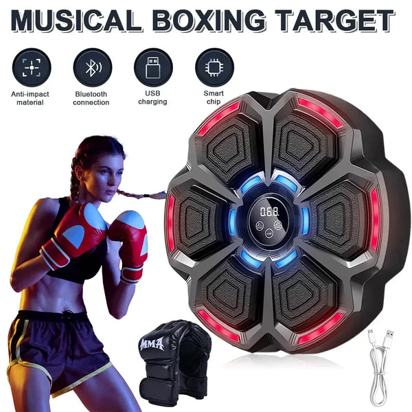 Music Boxing Machine | Wall-Mounted Workout Equipment for Adults & Kids