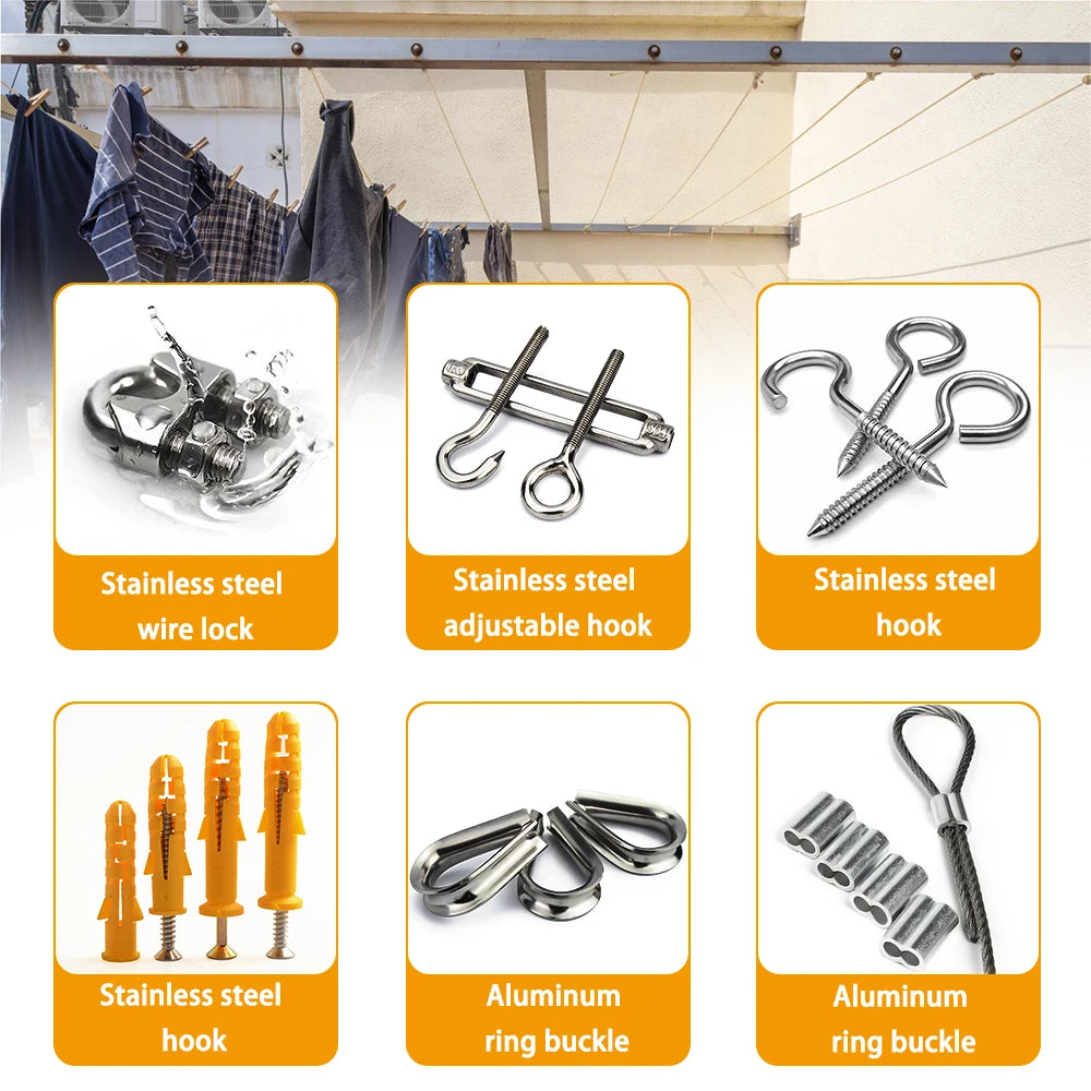 Stainless Steel Wire Rope Kit Guardrail & Camping Line