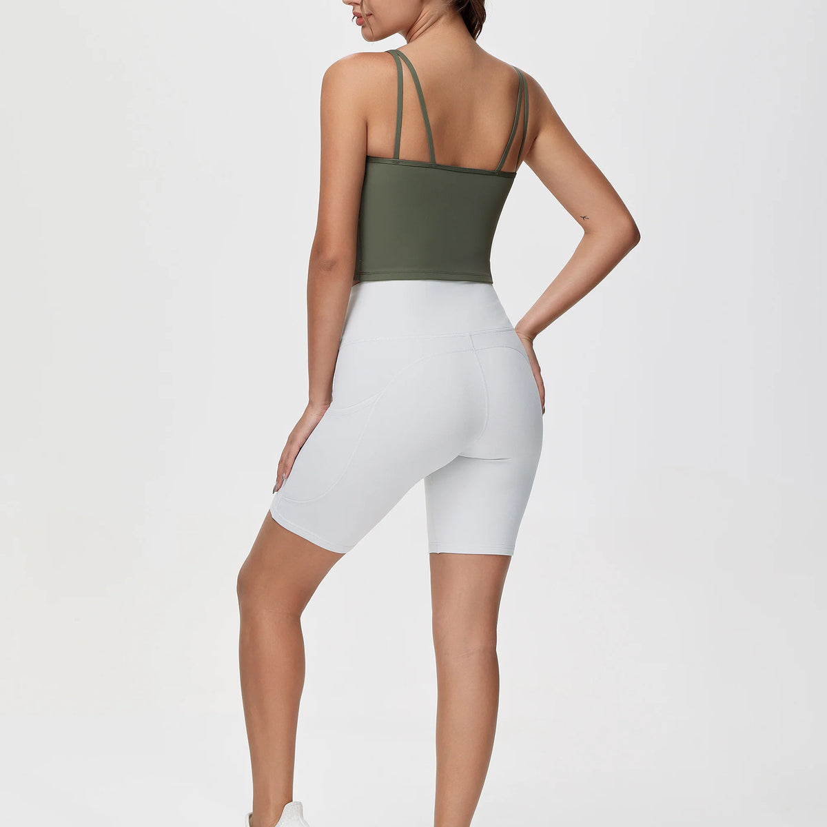 Women's Longline Sports Bra & Padded Yoga Workout Tank