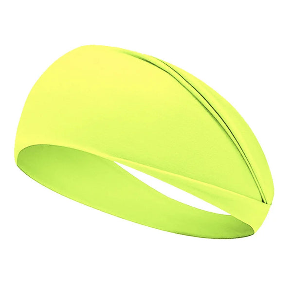 Fluorescent Wide Yoga Headband: Non-Slip Sweatband