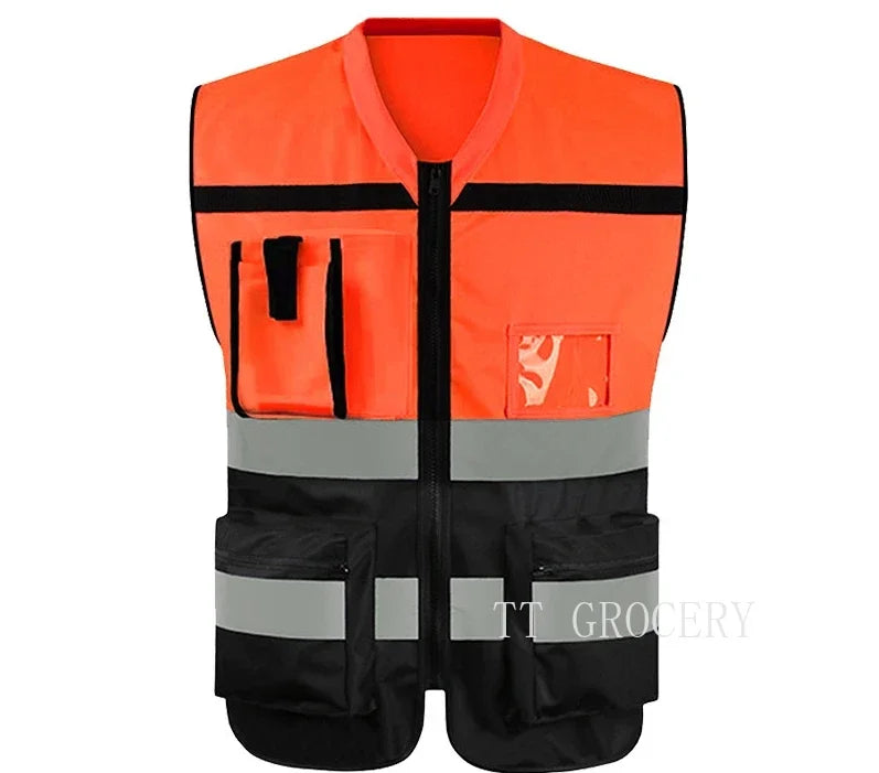 Safety First: Men's Reflective Work Vest with Practical Features