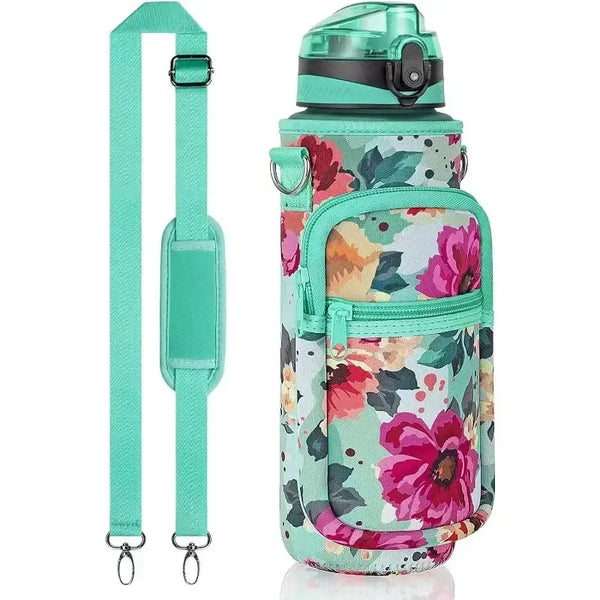 Large Water Bottle Sleeve with Phone Pouch & Carrying StrapWater Bottles24 Hour Sport