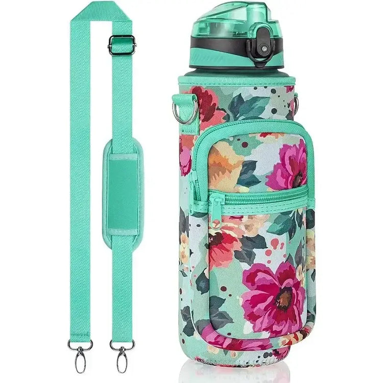 Large Water Bottle Sleeve with Phone Pouch & Carrying StrapWater Bottles24 Hour Sport