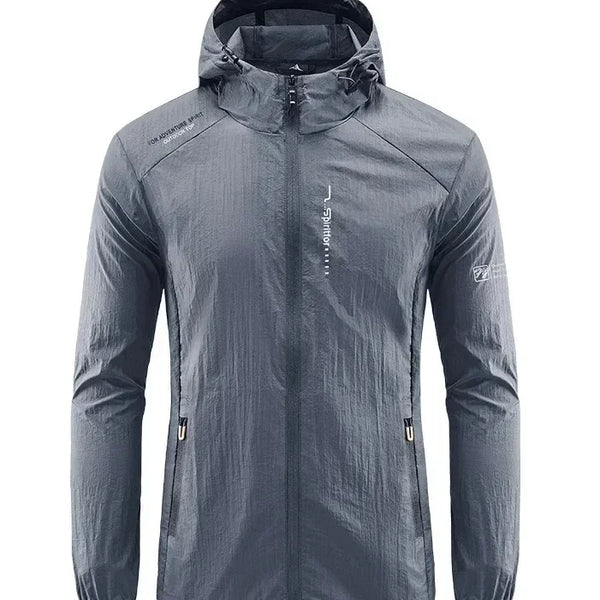 Men's UPF 50+ Sun Jacket: Quick-Dry Thin Hooded Windbreaker