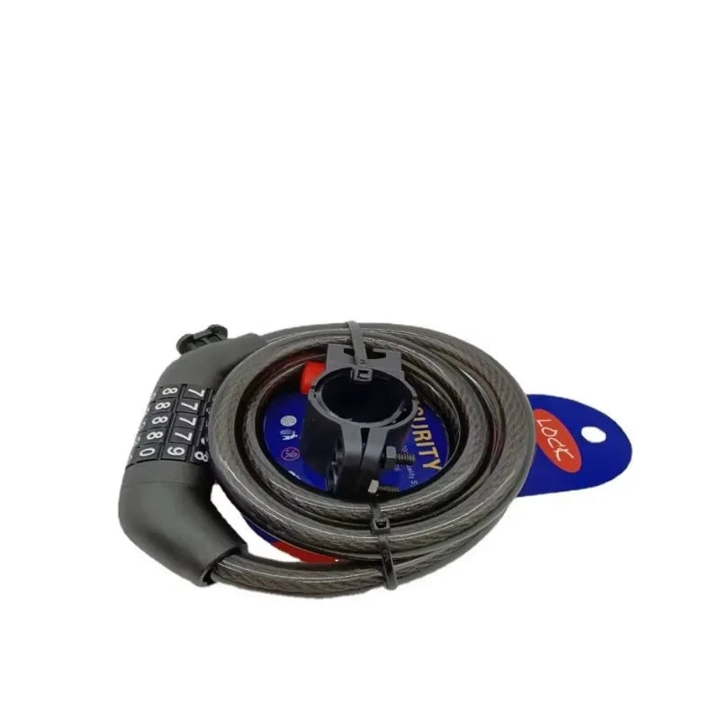 5-Digit Combination Bike Lock Anti-Theft Steel Cable