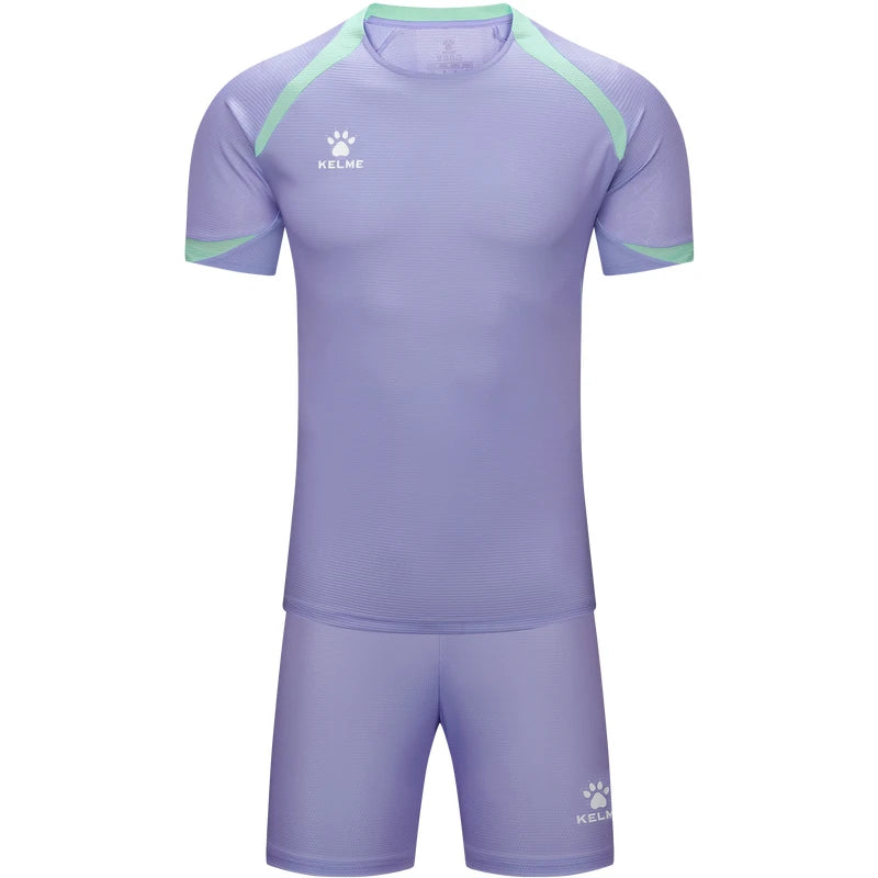 Men's Soccer Jersey & Shorts Set with Contrast Trim