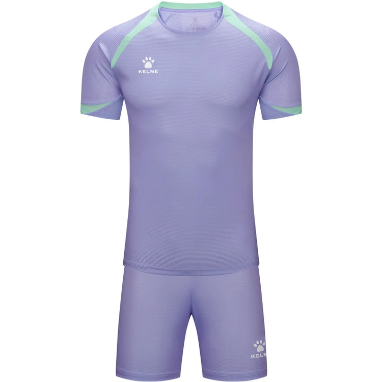 Men's Soccer Jersey & Shorts Set with Contrast Trim