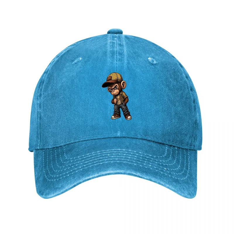 Cartoon Monkey Adjustable Baseball Cap