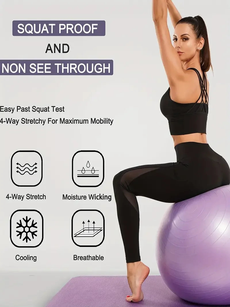 Breathable Mesh High-Waisted Yoga Leggings