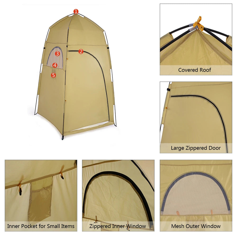 Portable Shower and Toilet Tent