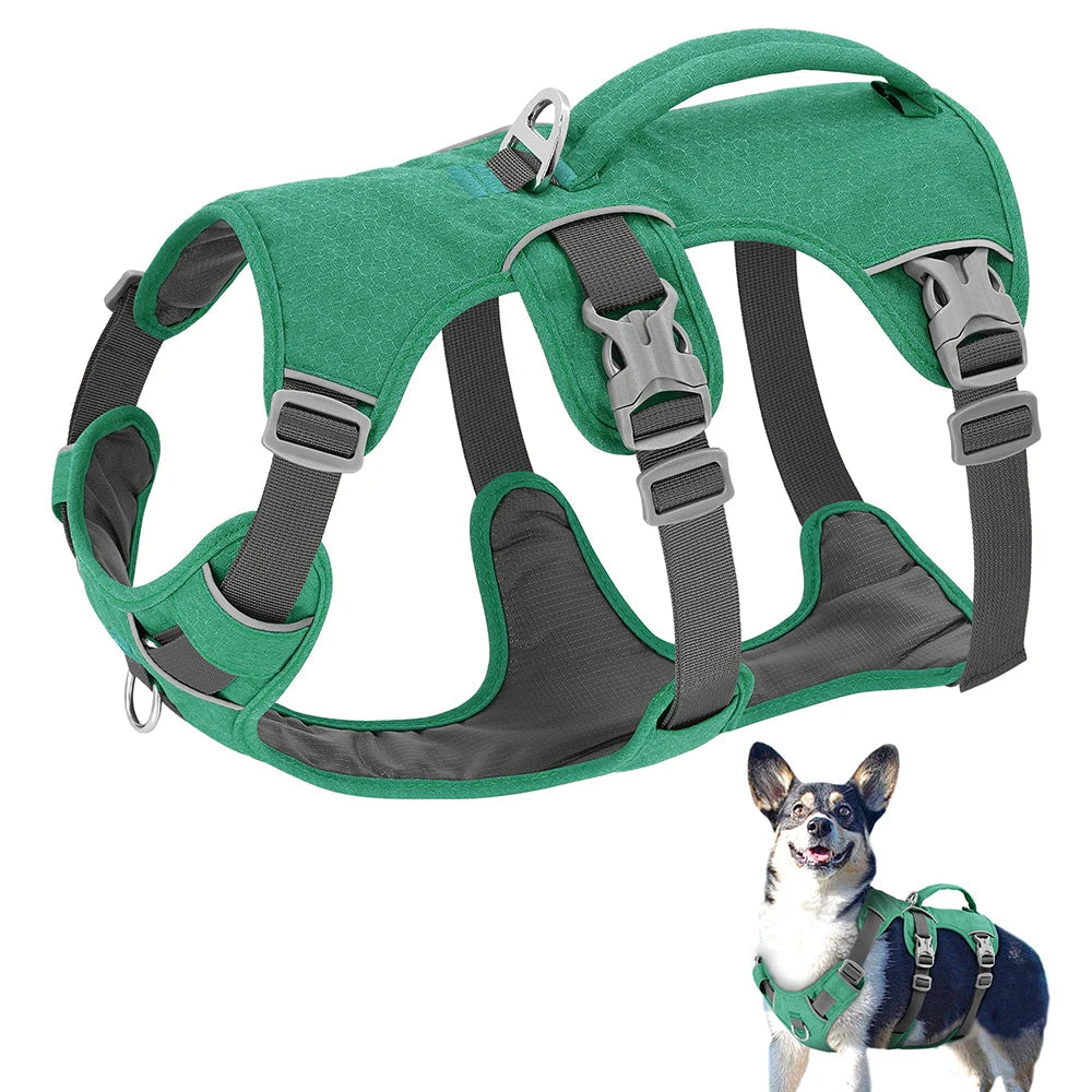 Reflective Escape-Proof Nylon Dog Harness Adjustable & Durable