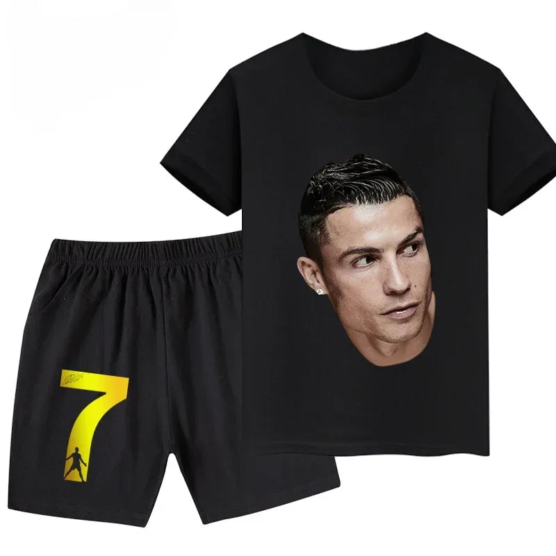 Ronaldo Summer Set for Kids: T-Shirt & Shorts Streetwear