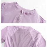 DRUR Short Sleeve Tracksuit Set for Women With Sport Jackets and Shorts with Pockets 2 Piece Running Gym Outfit Summer Yoga Suit 24 Hour Sport