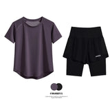 DRUR Summer Running Set Loose Breathable Quick Dry Sweat Suit Women Gym Workout Outfit 2 Piece Sportswear Tracksuit  Activewear 24 Hour Sport