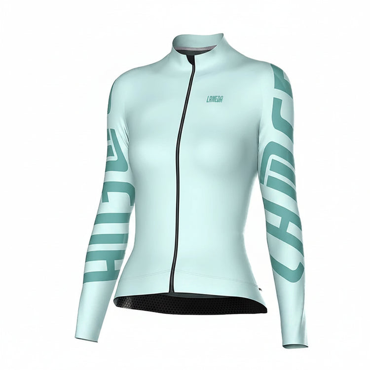 Women's Thermal Fleece Cycling Jersey Long Sleeve Winter Top