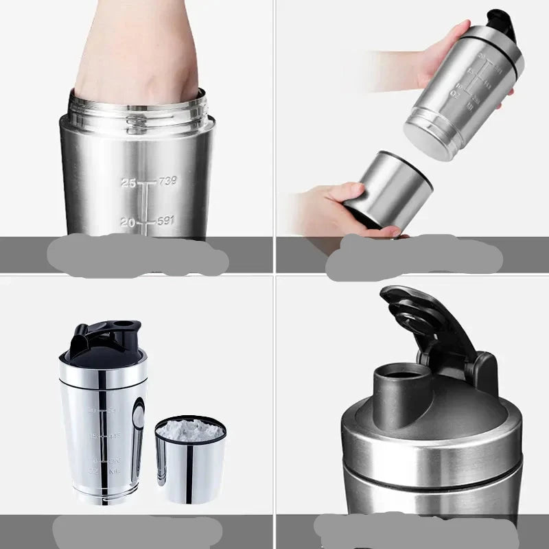 Insulated Protein Shaker with Detachable Inner Layer