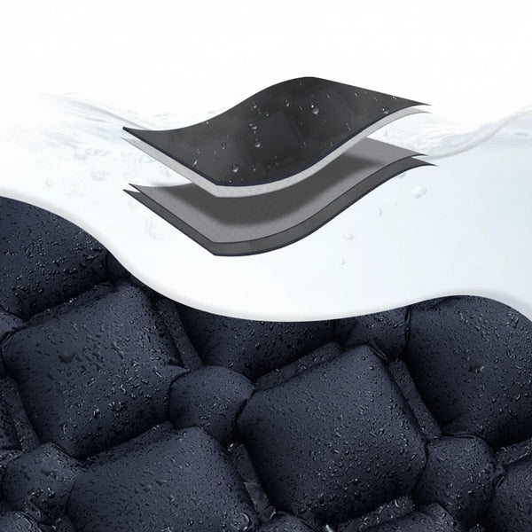 Inflatable Camping Mattress with Headrest & Built-in Pump