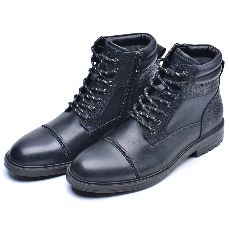 Men's Leather Ankle Boots for Fall/Winter