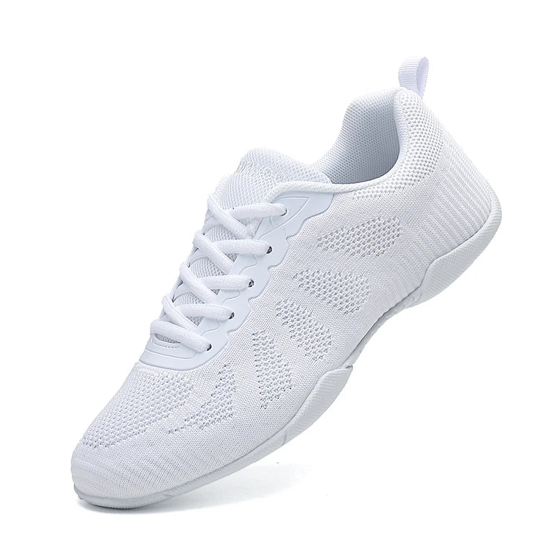 Girls' White Cheer Dance Sneakers