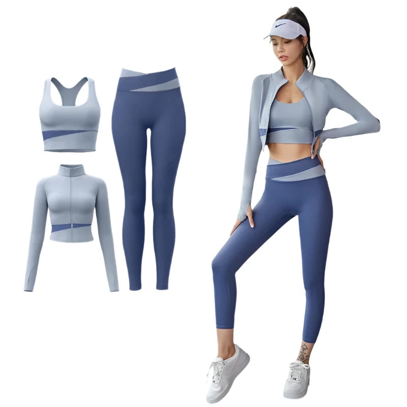 Women's High-Performance Yoga Patchwork Set
