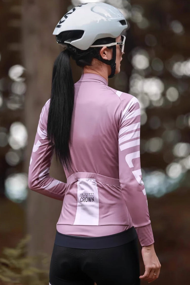 Women's Thermal Fleece Cycling Jersey Long Sleeve Winter Top