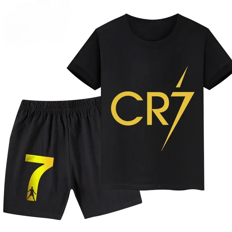 Ronaldo Summer Set for Kids: T-Shirt & Shorts Streetwear