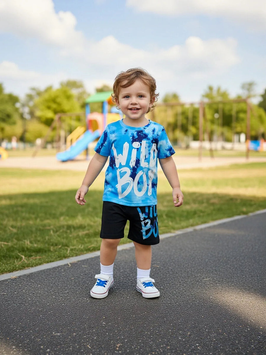 Toddler Boy Summer Clothes: Tie-Dye Shirt & Shorts Set