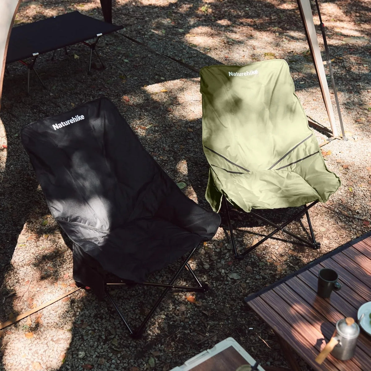 Portable Outdoor Reclining Moon 2-Position Camping Chair
