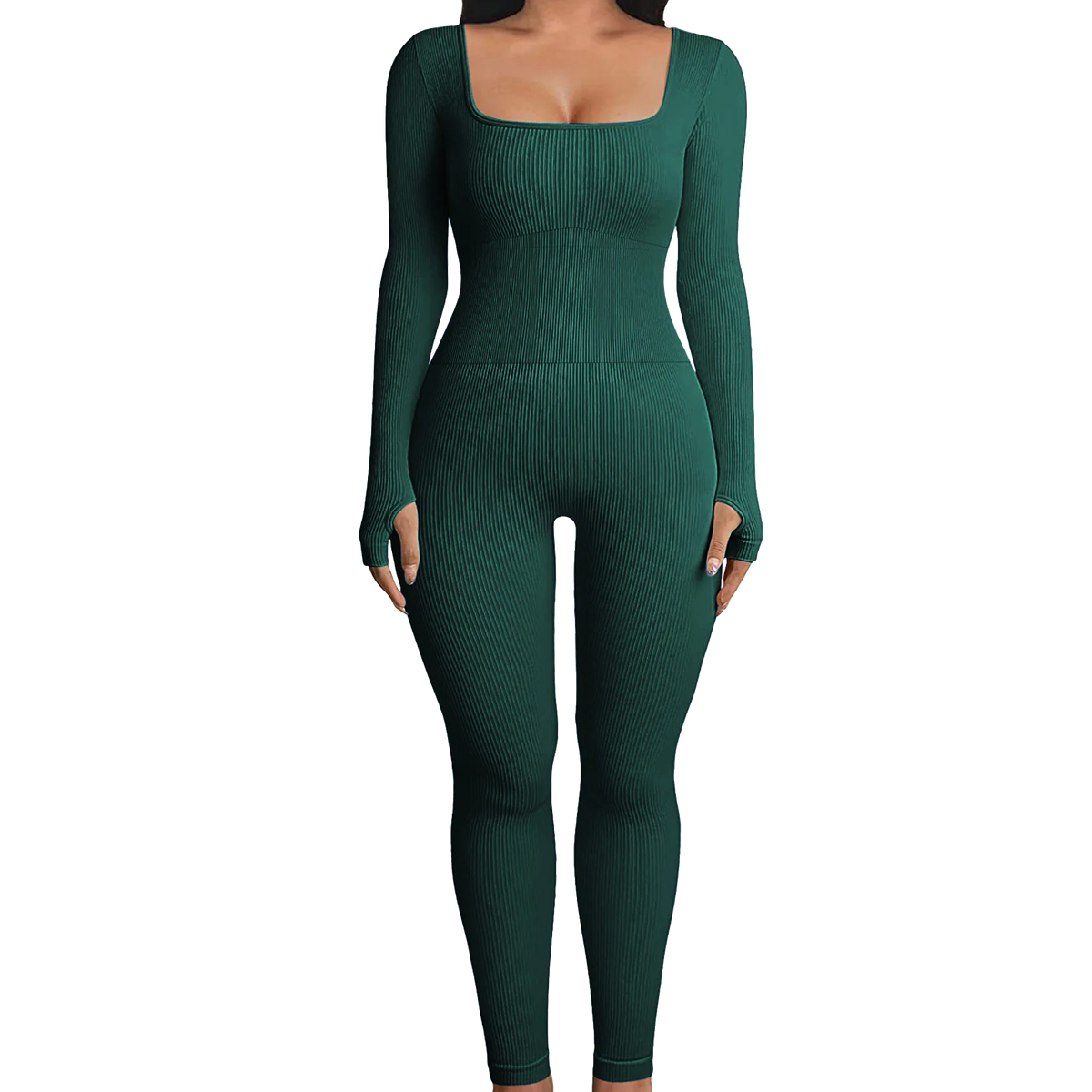 Sleek and Stylish: Ribbed Yoga Jumpsuit