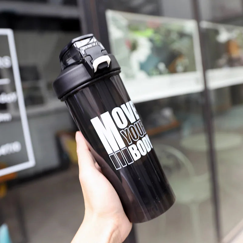 800ML Large Capacity Outdoor Shaker Bottle with Straw