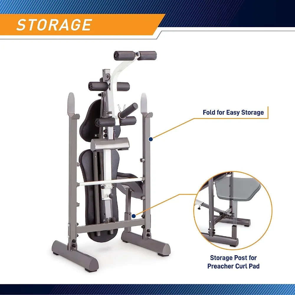 Space-Saving Adjustable Incline Bench