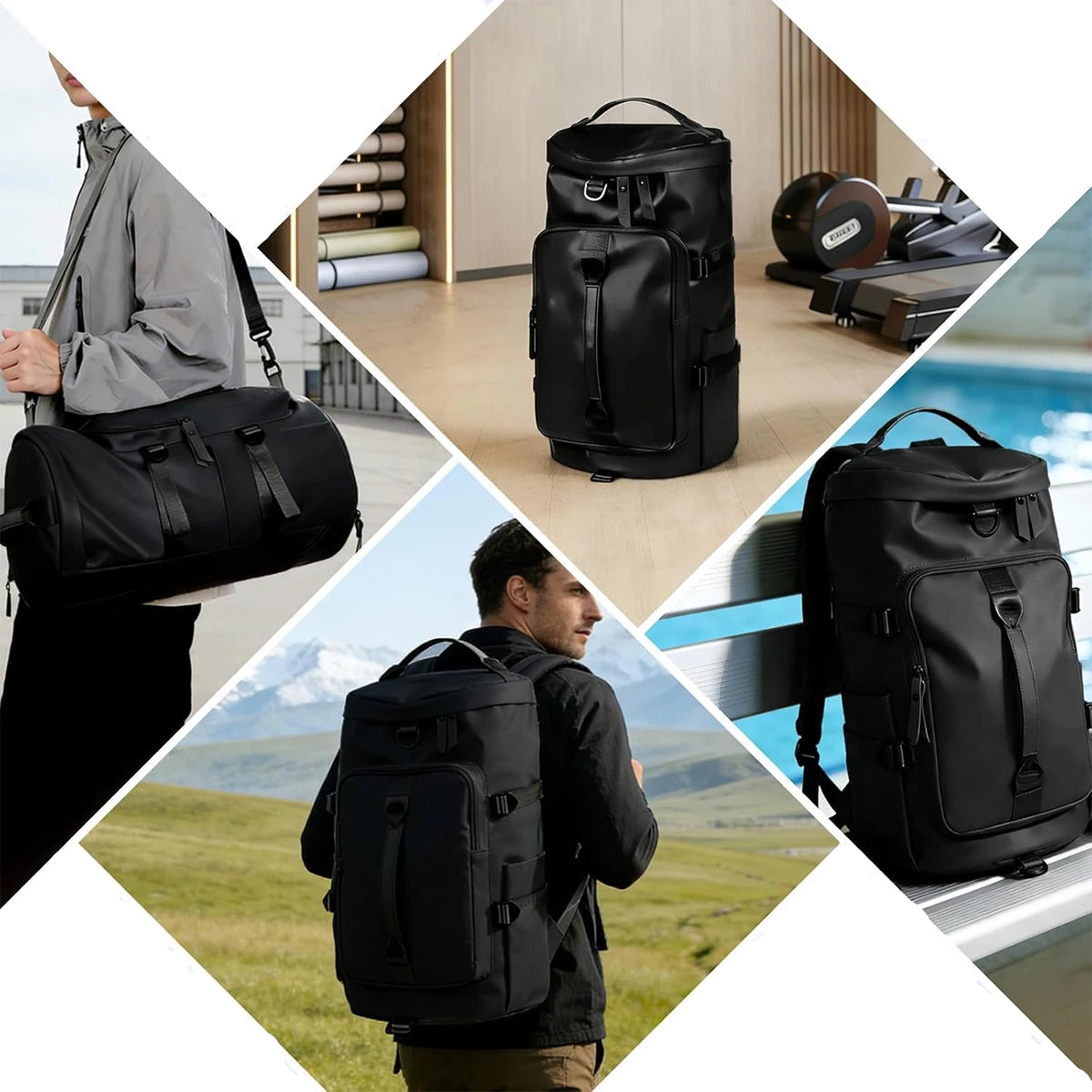 Convertible Travel Rucksack & Gym Tote Waterproof & Durable