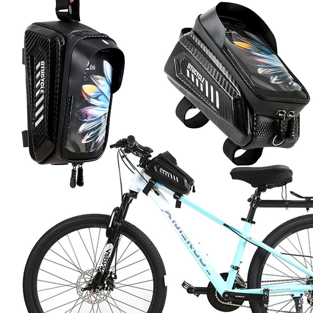 Hard Shell Bike Phone Frame Bag with Touchscreen