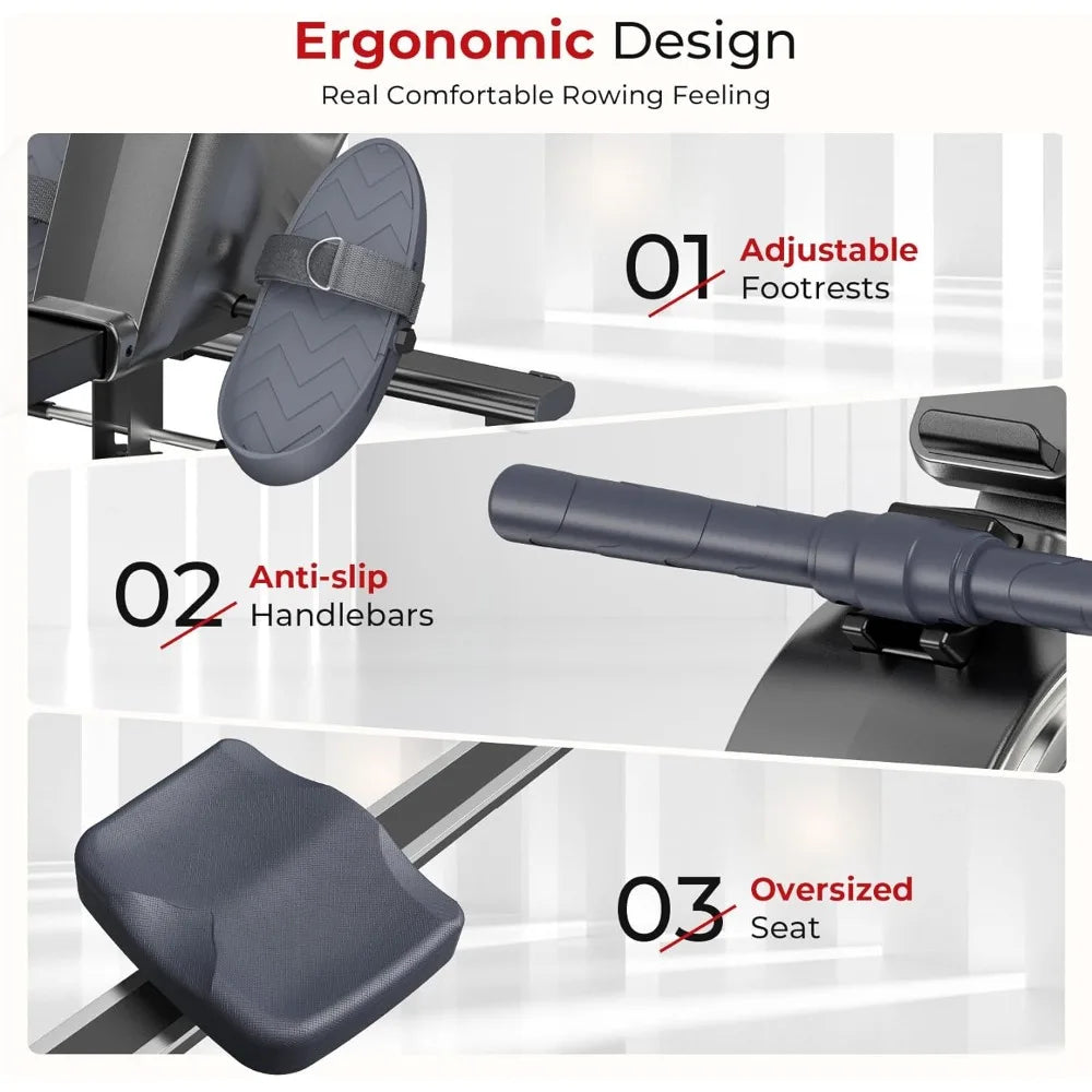 Comfortable Rowing Machine with Smooth Slide Rail