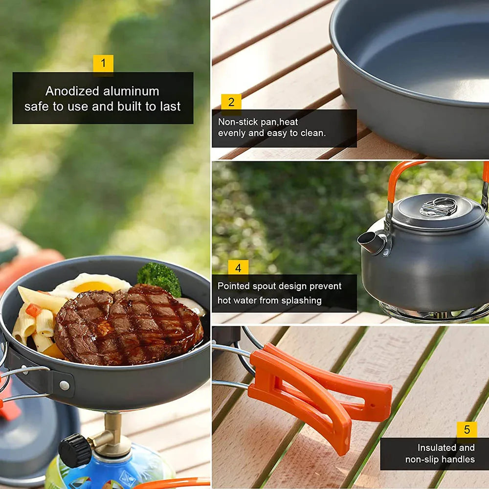 Foldable Aluminum Camping Cookware