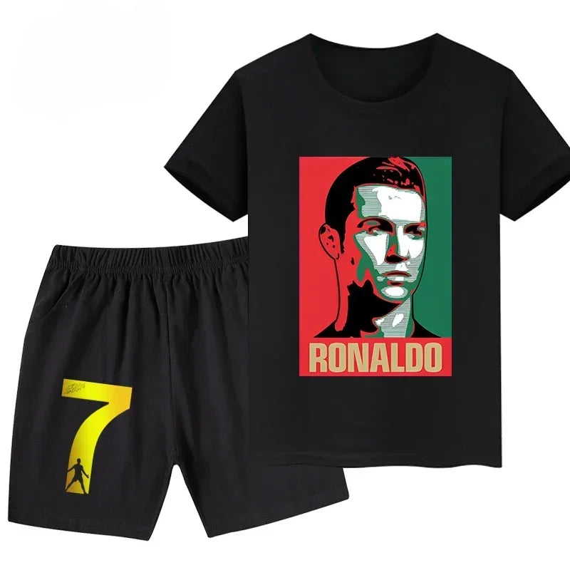 Ronaldo Summer Set for Kids: T-Shirt & Shorts Streetwear