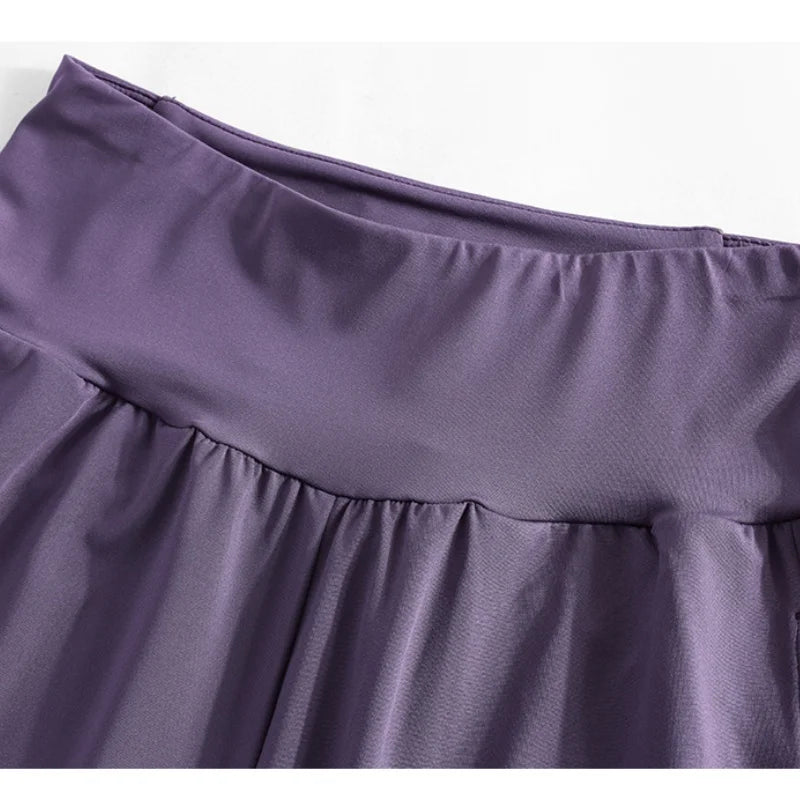 Women's High-Waist Quick-Dry Running Shorts with Pockets
