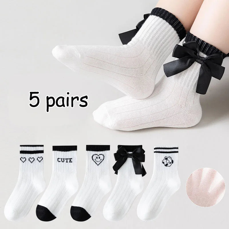 5 Pairs of Kids' Spring/Autumn Mesh Socks