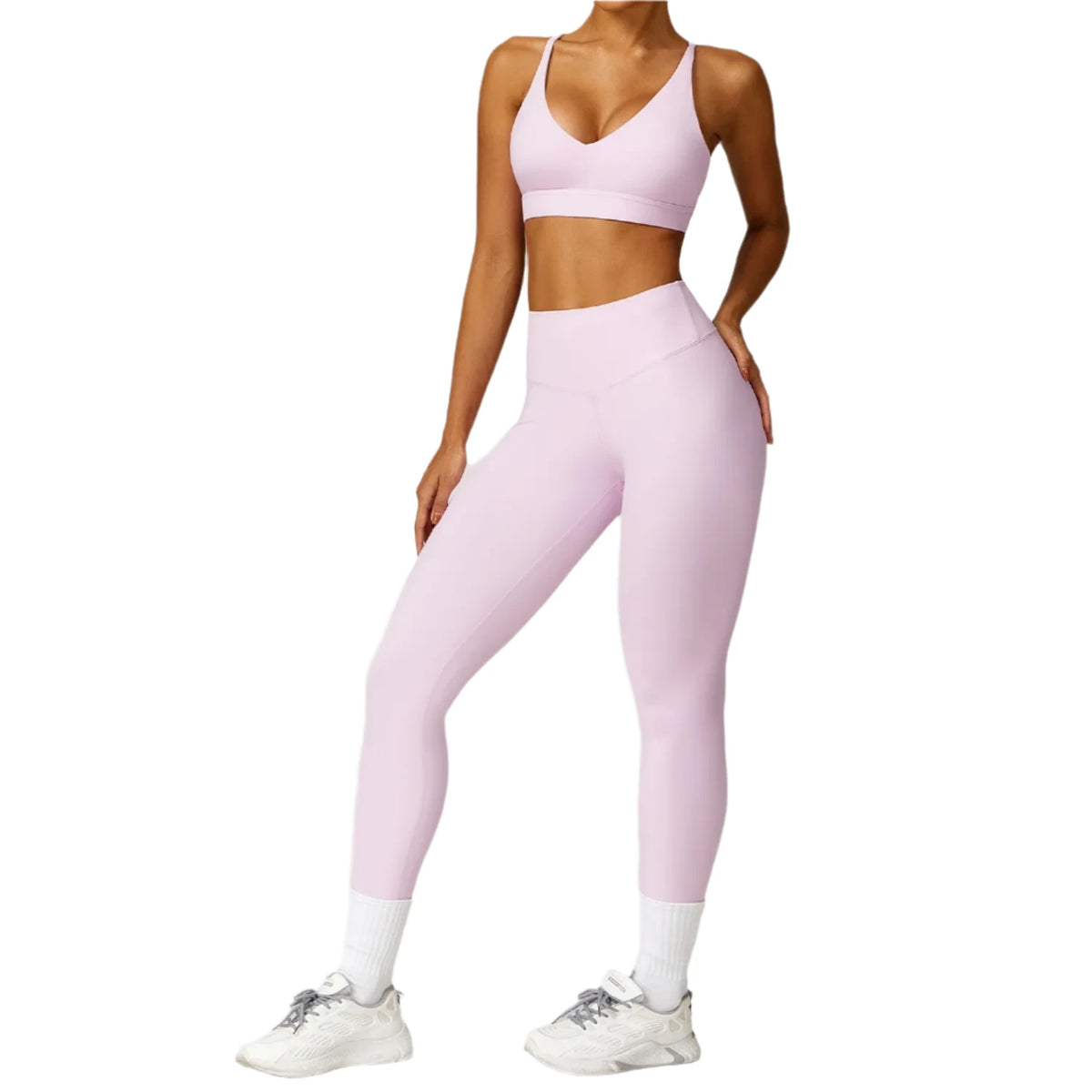 Women's Athletic Wear: Tee and Leggings
